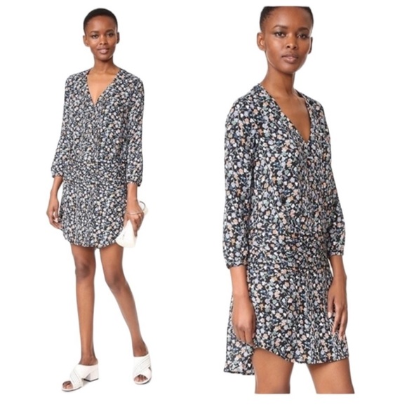 Veronica Beard 100% silk August pin tuck boho printed mini dress - Picture 7 of 12